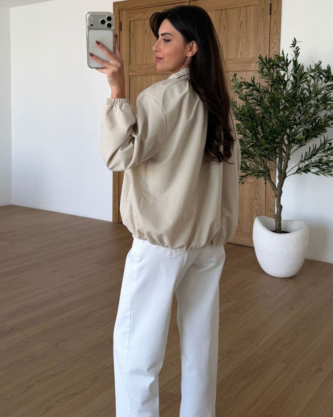 Jacket - Off White - back view