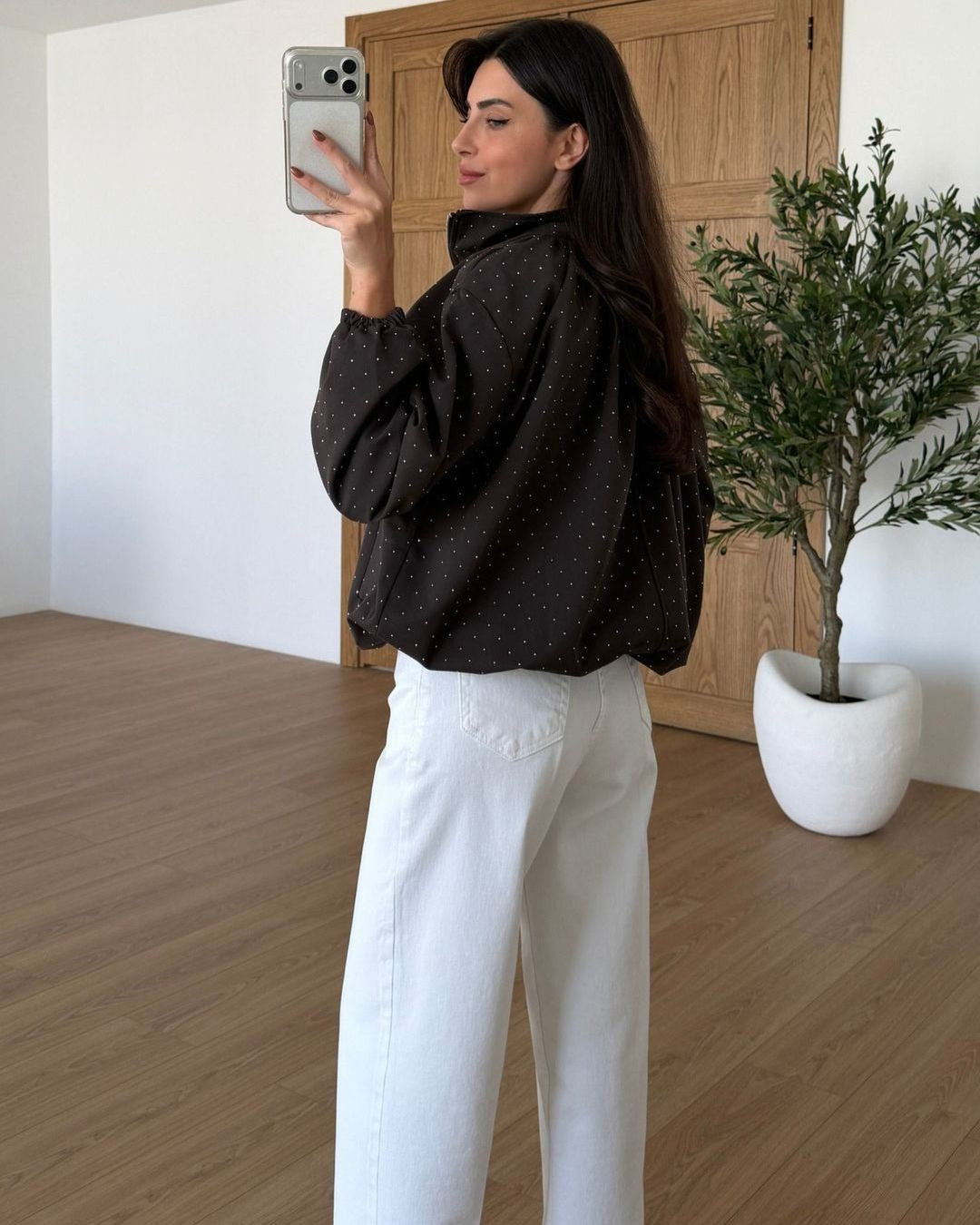 Jacket - Brown - back view