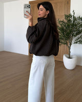 Jacket - Brown - back view