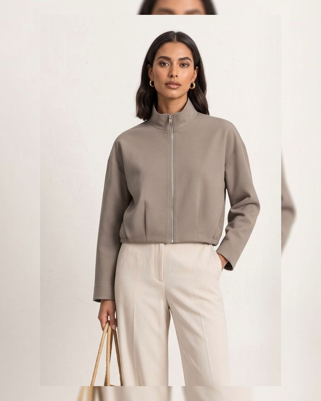 Jacket - Khaki - front view