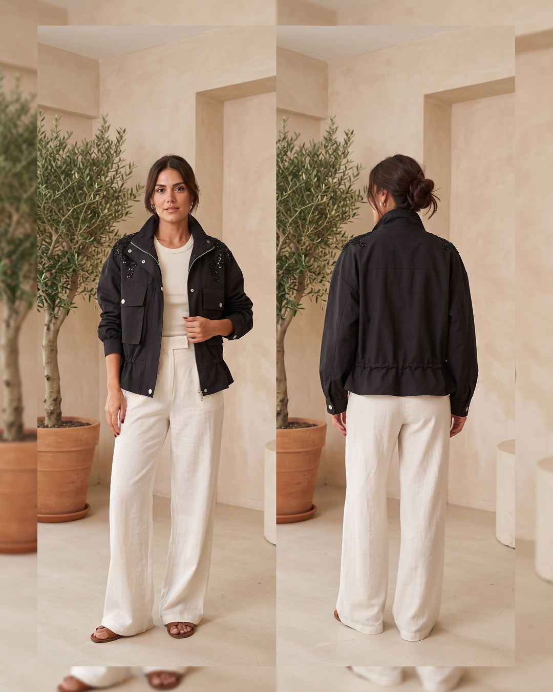 Jacket - Black - front view