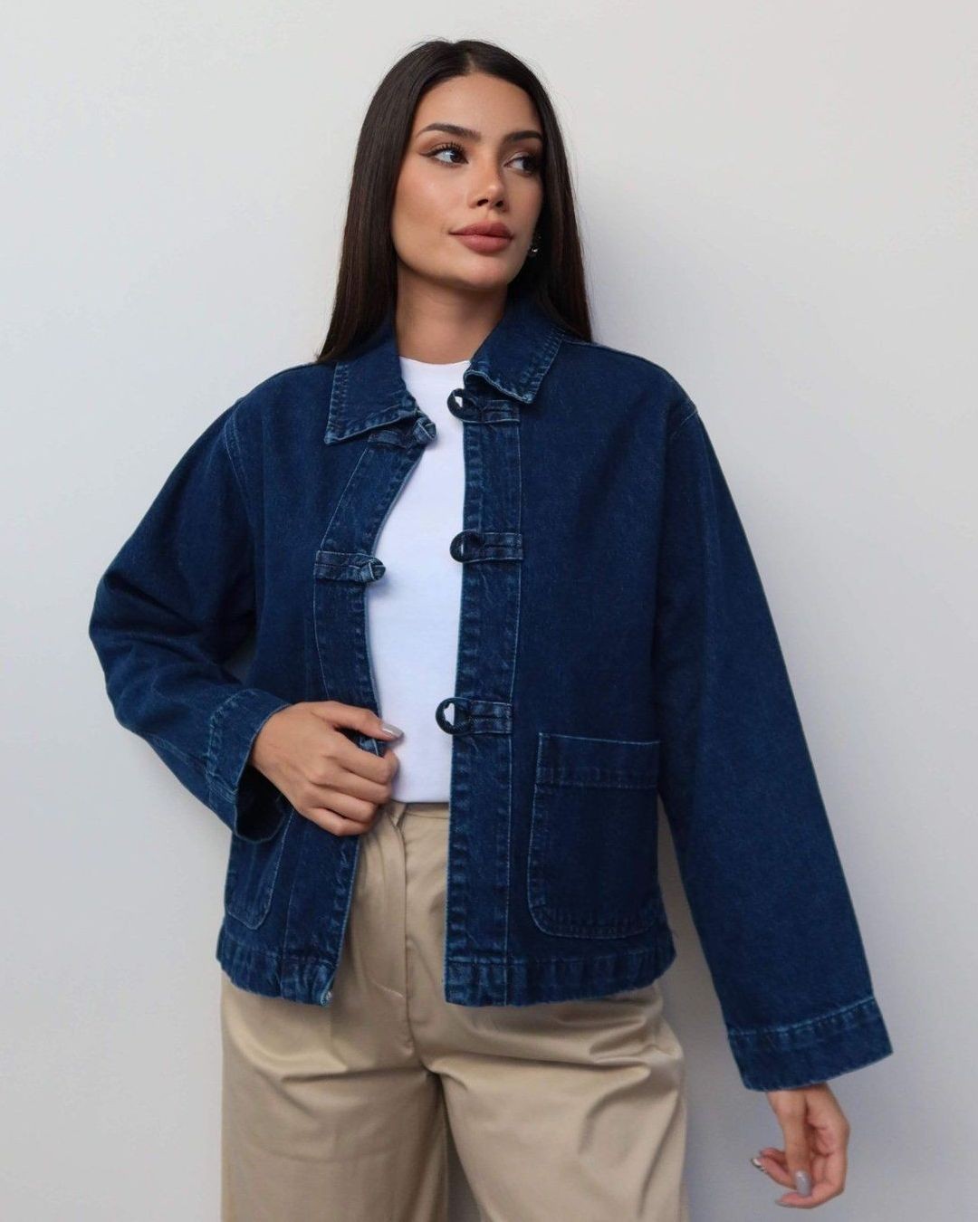 Jacket - Denim - front view