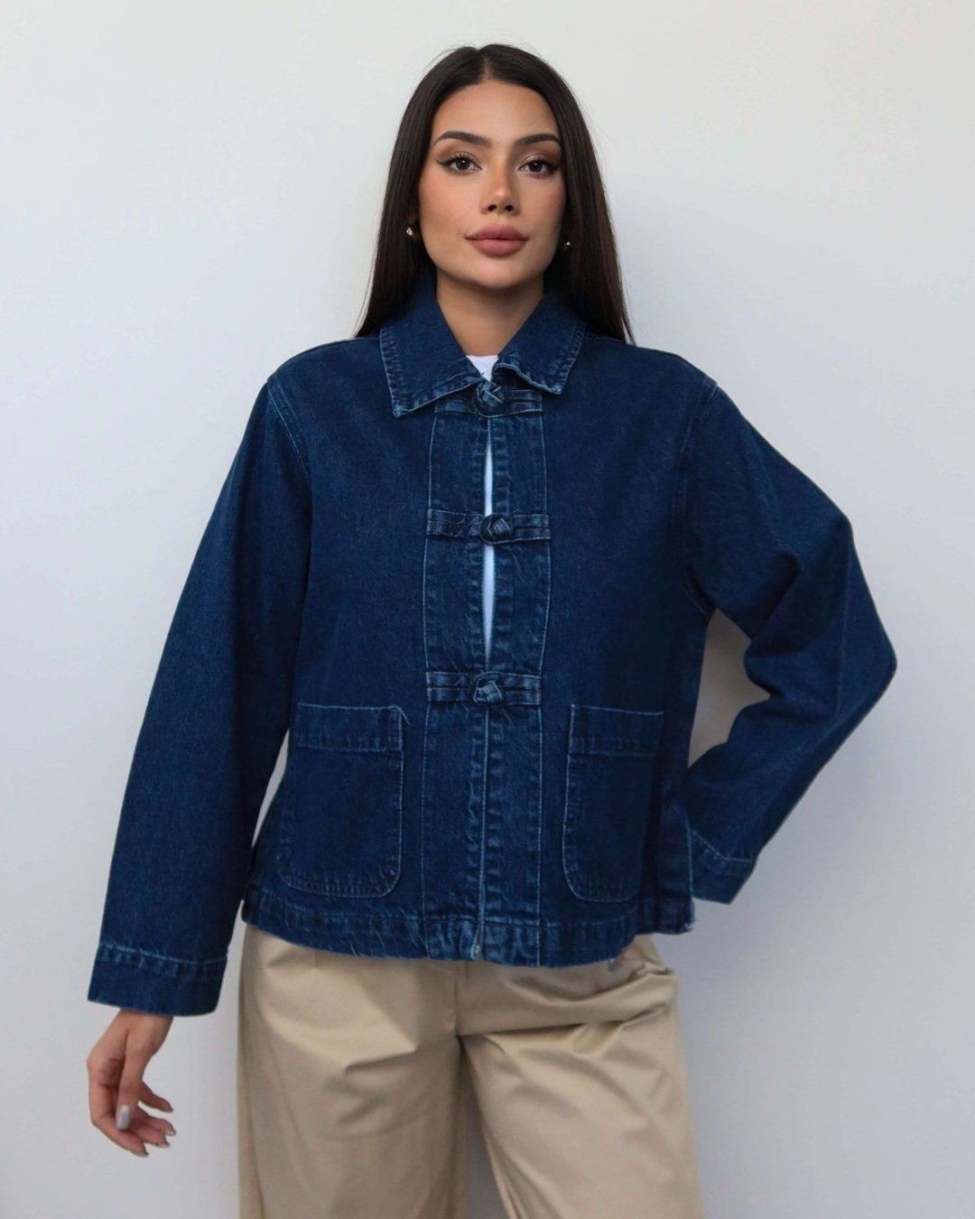 Jacket - Denim - front view