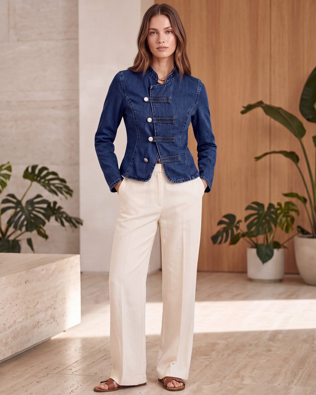 Jacket - Denim - front view