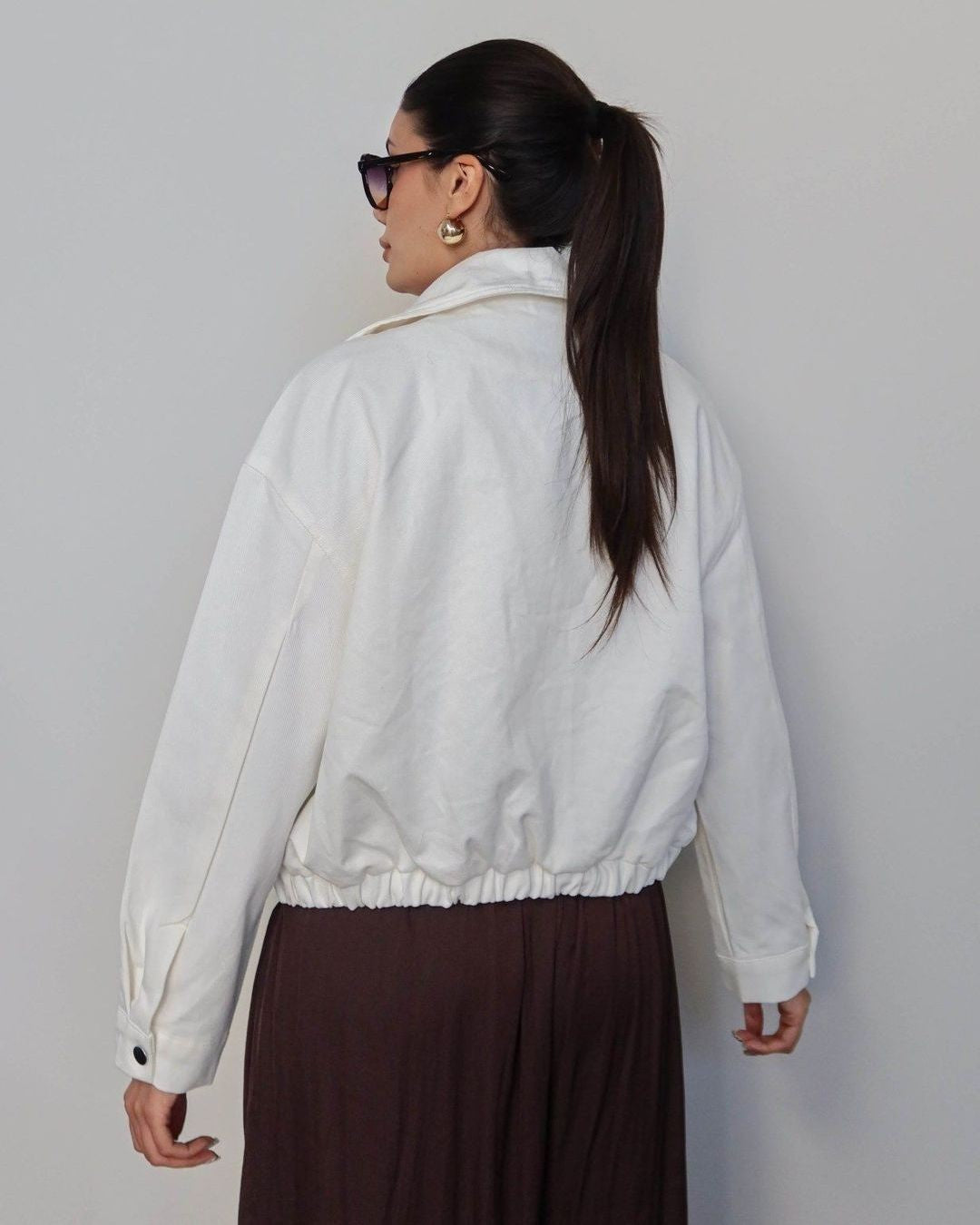 Jacket - Off White - back view
