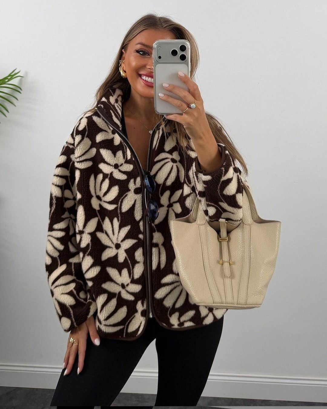 Jacket - Brown - front view