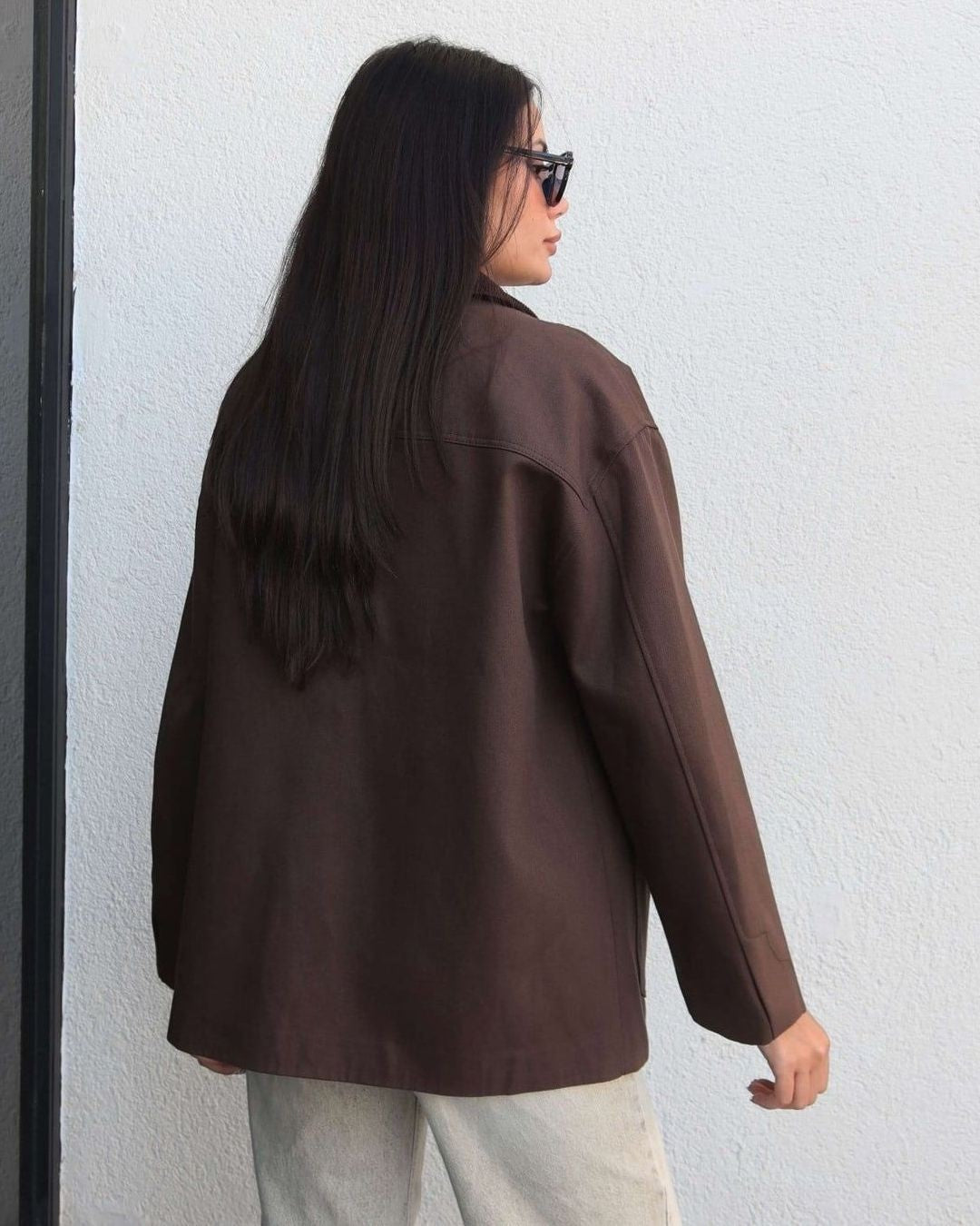 Jacket - Brown - back view