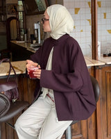 Jacket - Purple - three-quarter view