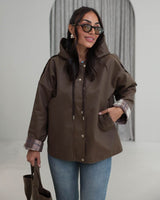 Jacket - Brown - front view