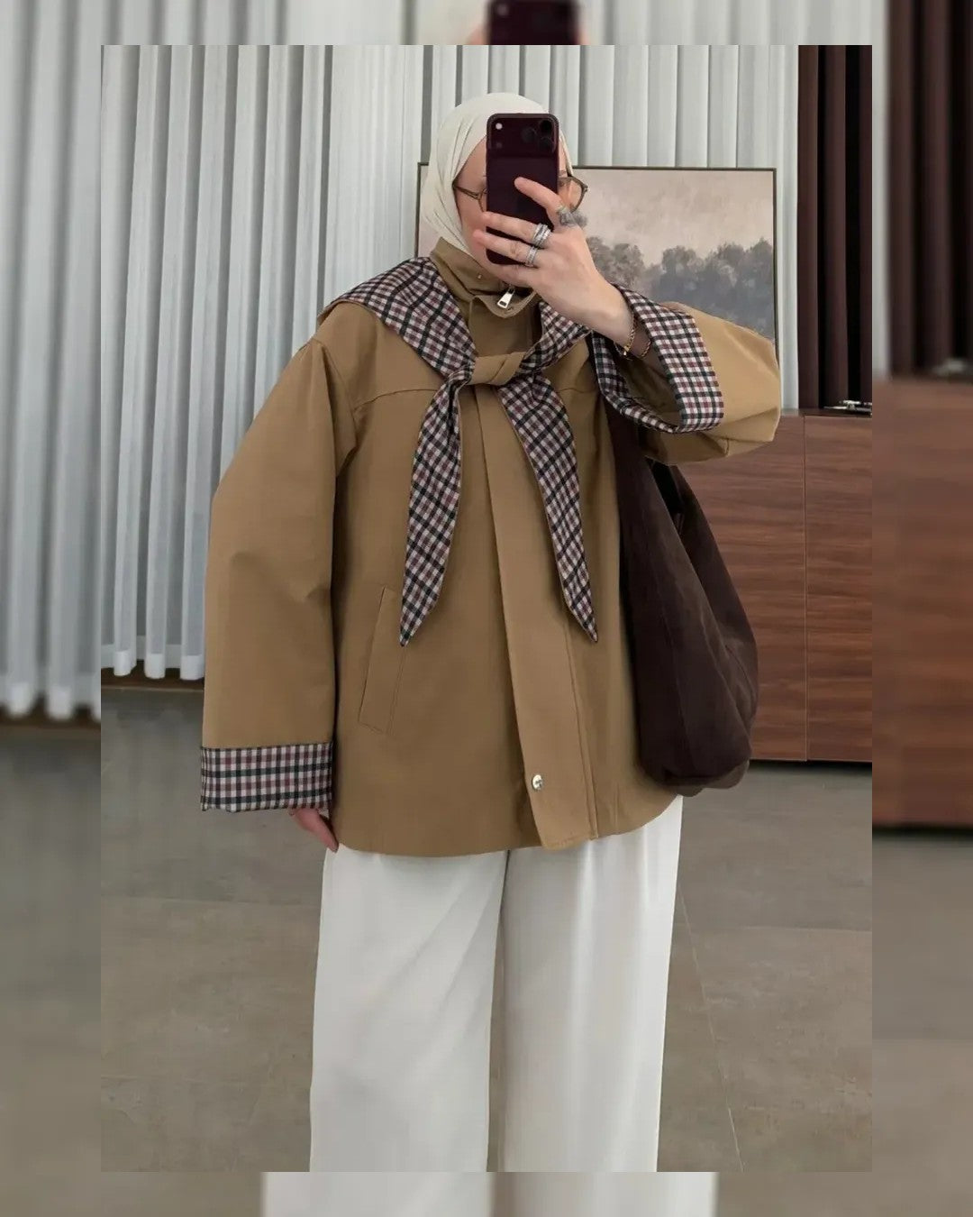 Jacket - Camel - front view