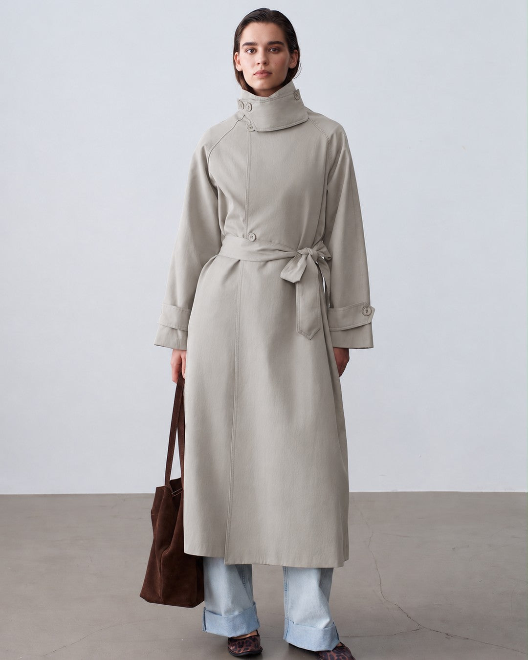 Jacket - Beige - front view