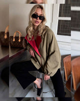 Jacket - Khaki - three-quarter view