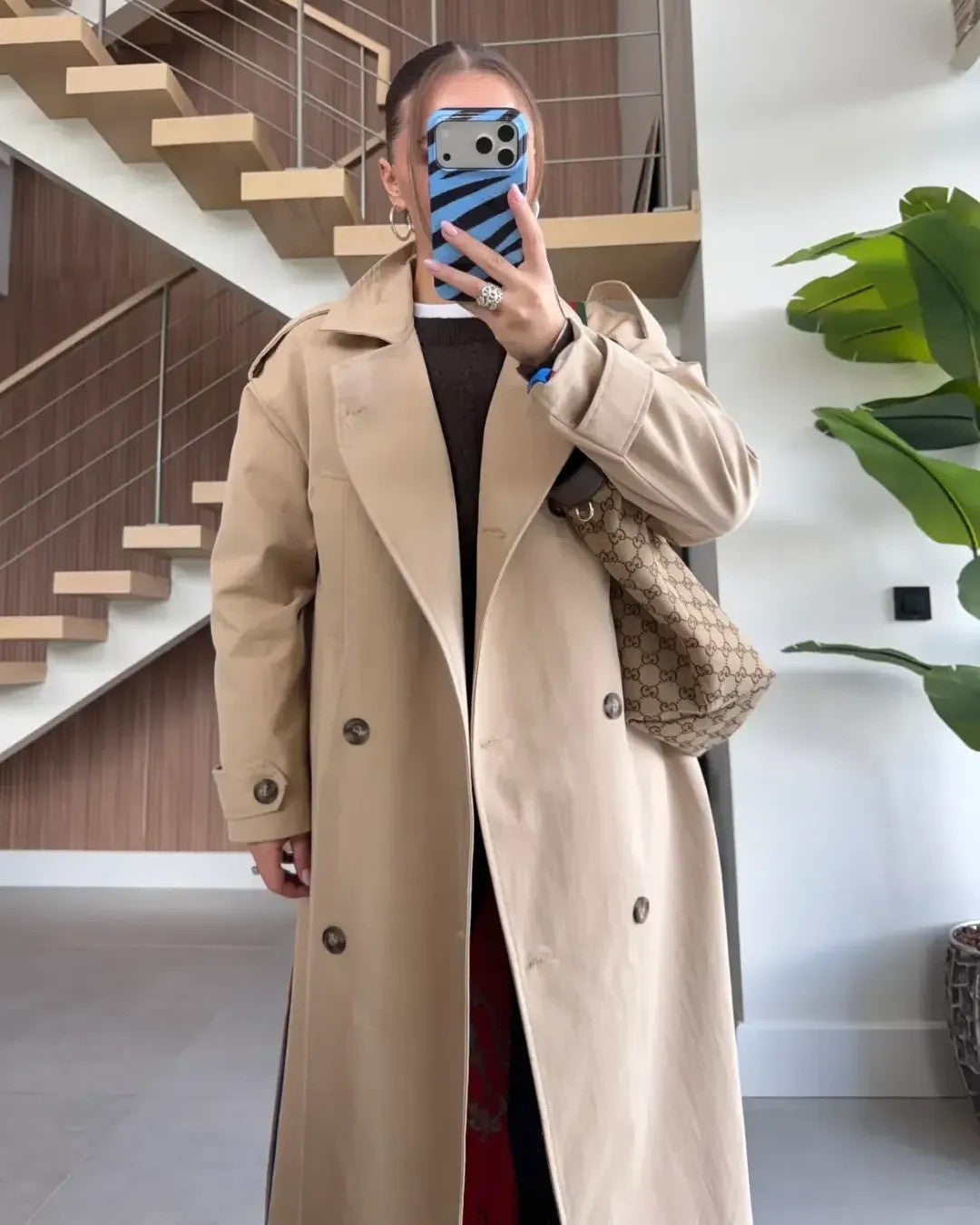 Jacket - Beige - front view