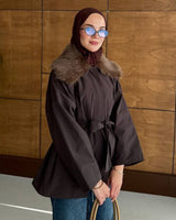 Jacket - Brown - front view