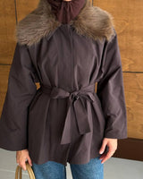 Jacket - Brown - front view