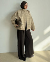 Jacket - Beige - three-quarter view