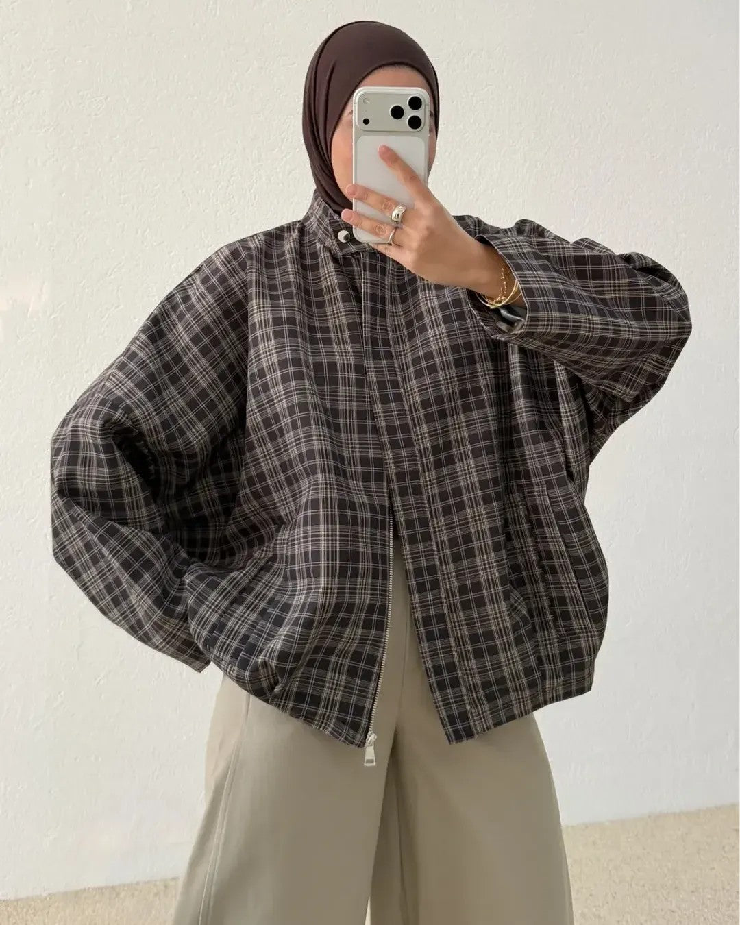 Jacket - Brown - front view
