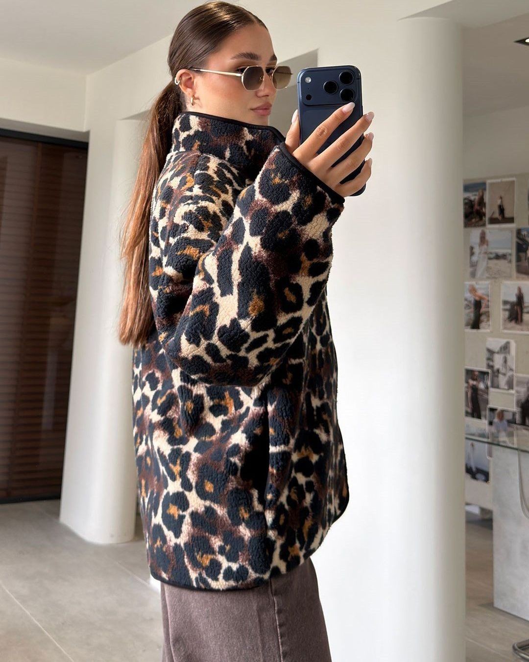 Jacket - Leopard - three-quarter view