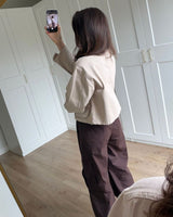 Jacket - Beige - back view
