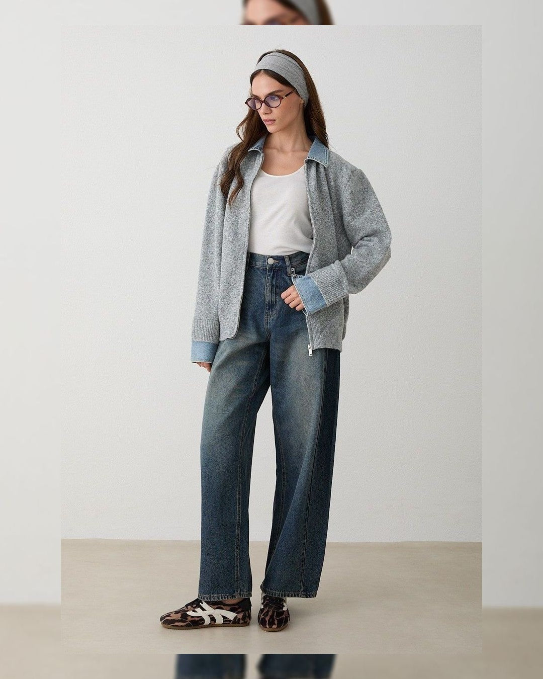 Jacket - Grey - three-quarter view