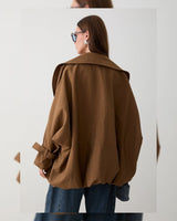 Jacket - Brown - back view