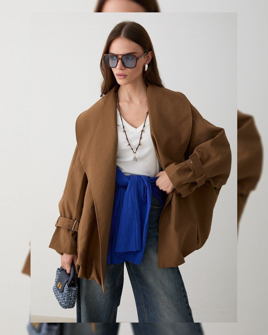 Jacket - Brown - front view