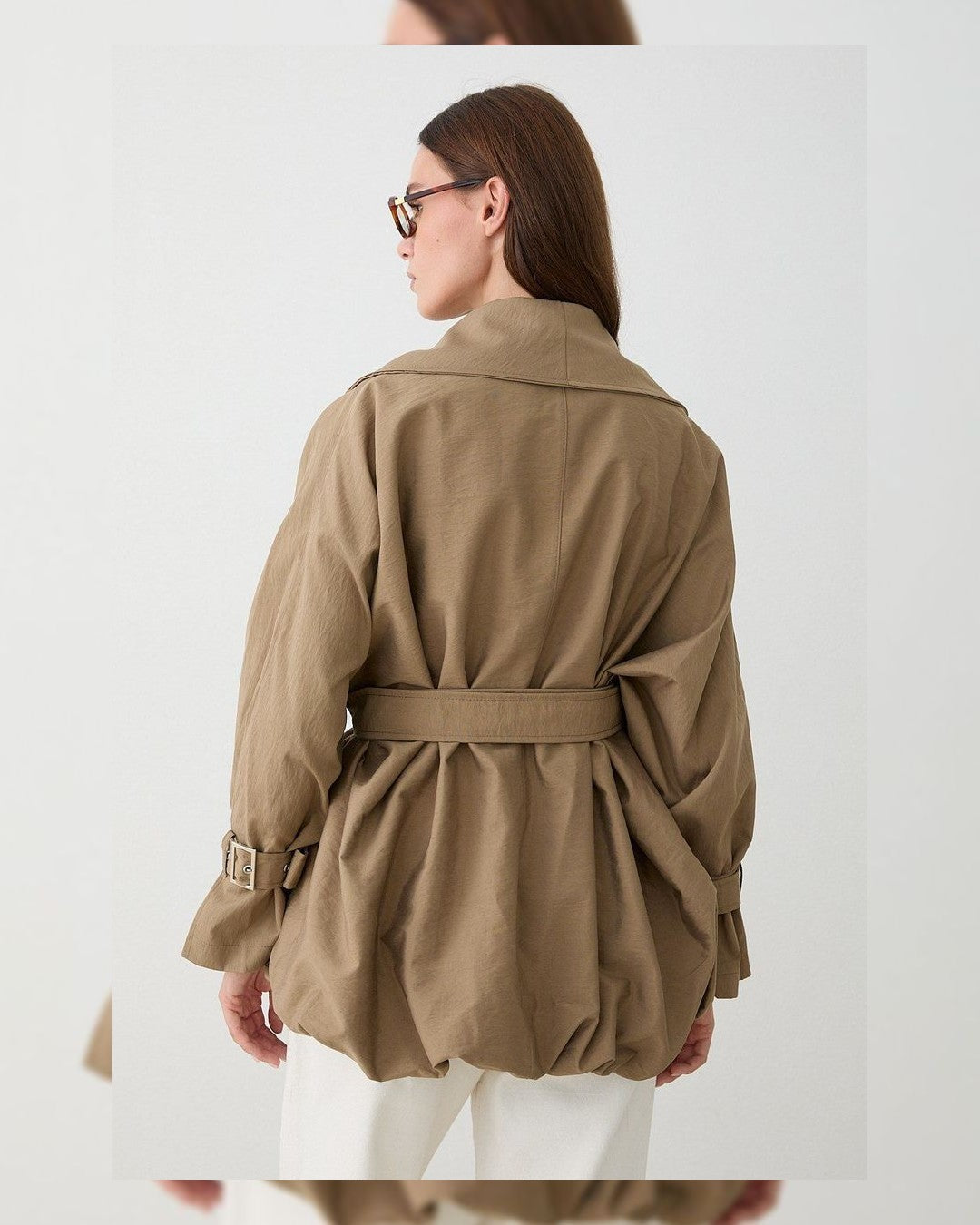 Jacket - Camel - back view