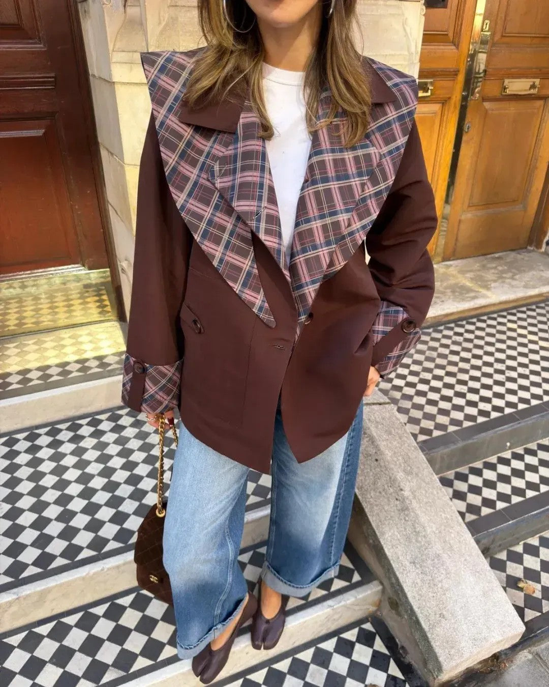 Jacket - Brown - front view