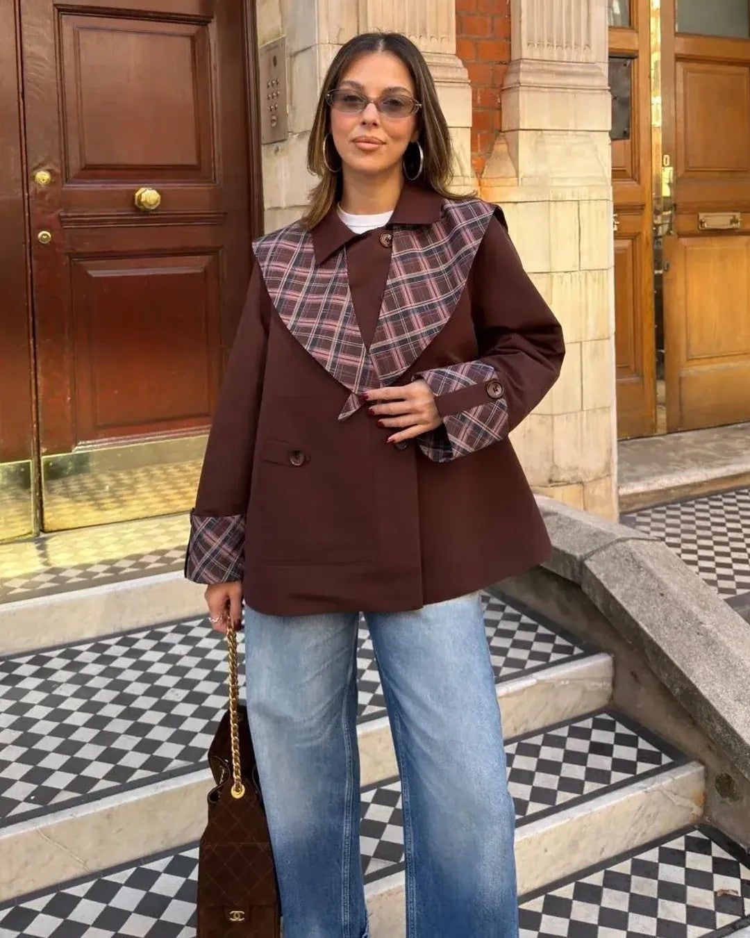 Jacket - Brown - front view