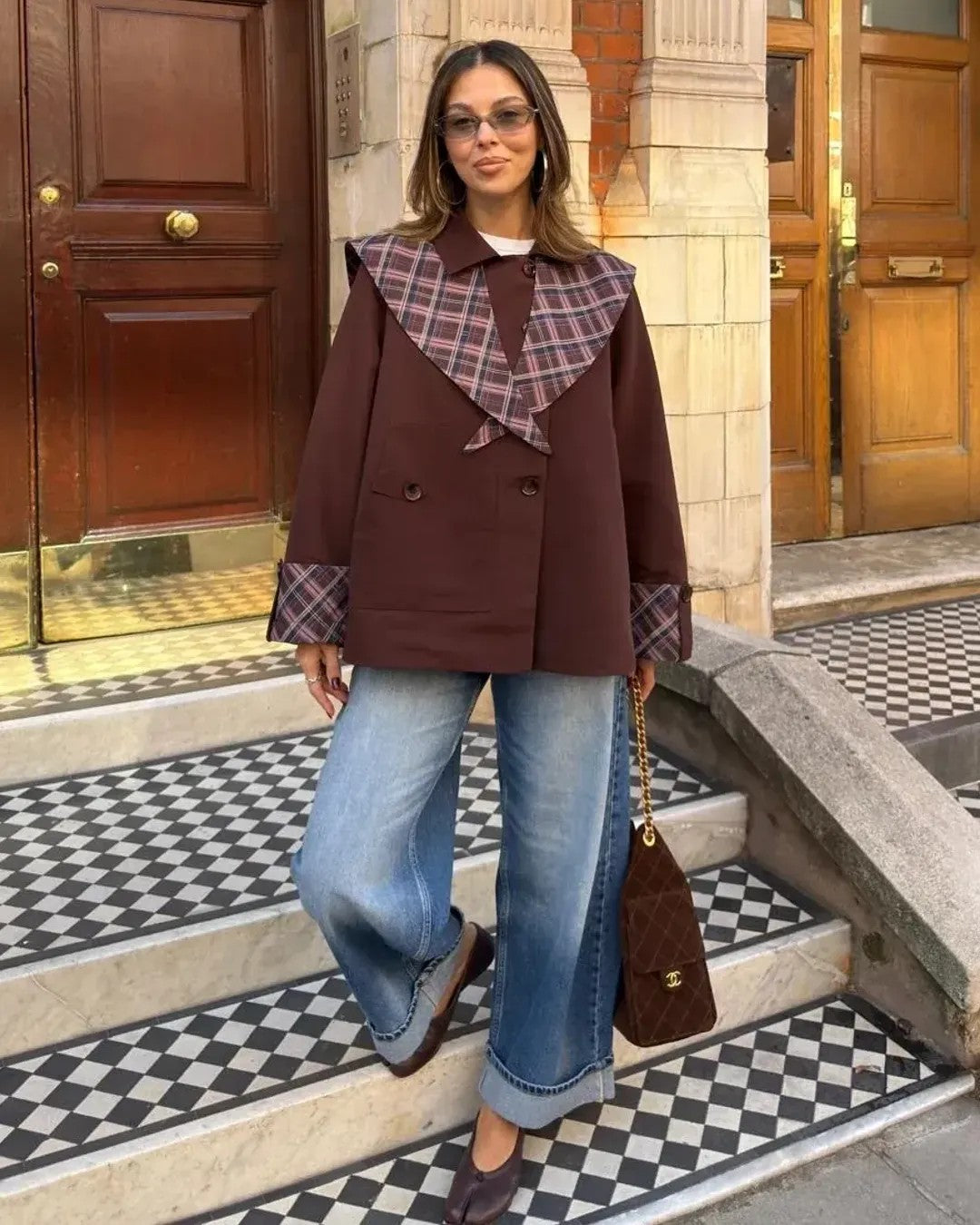 Jacket - Brown - front view