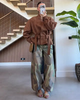 Jacket - Brown - front view