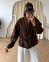 Jacket - Brown - front view
