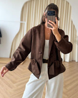 Jacket - Brown - front view