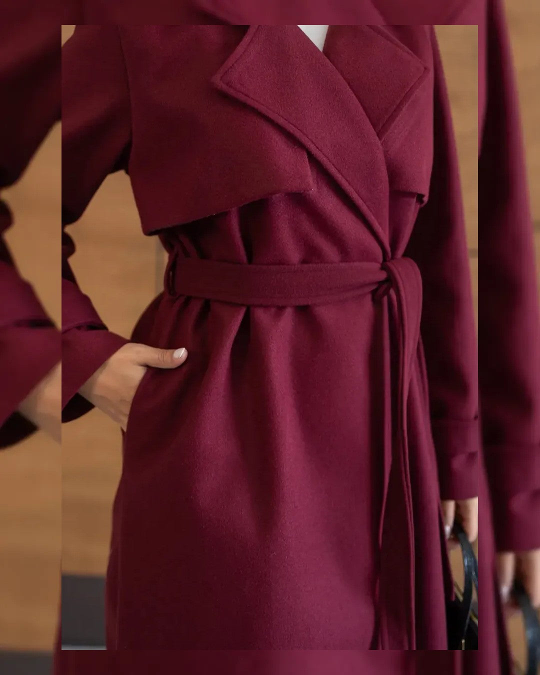 Jacket - Burgundy - detail