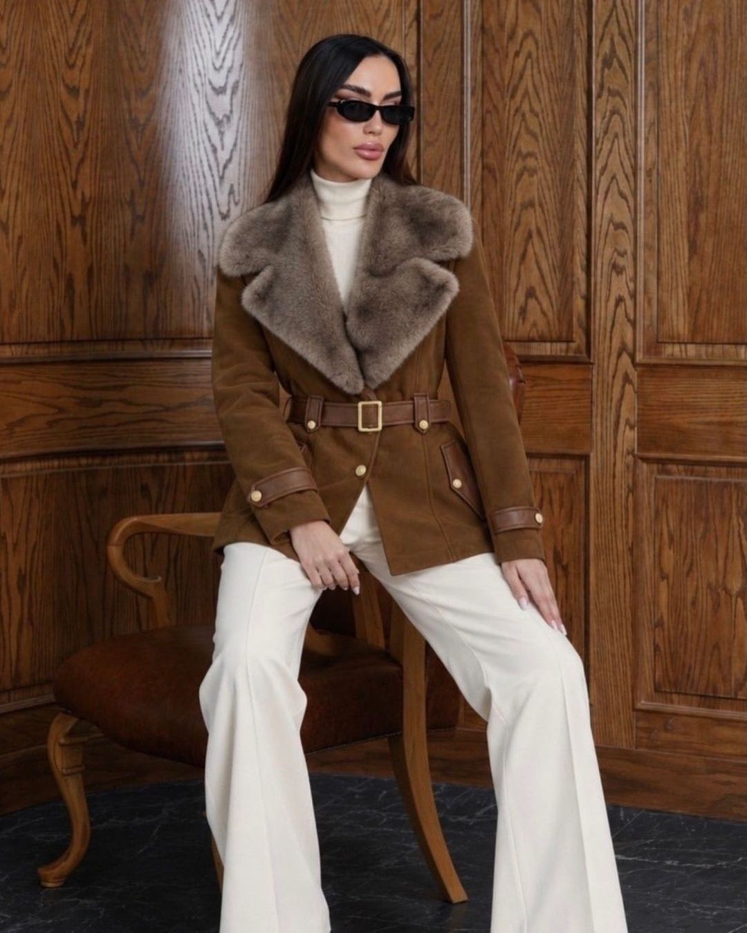 Jacket - Camel - front view