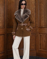 Jacket - Camel - front view
