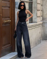 Jeans - Black - front view