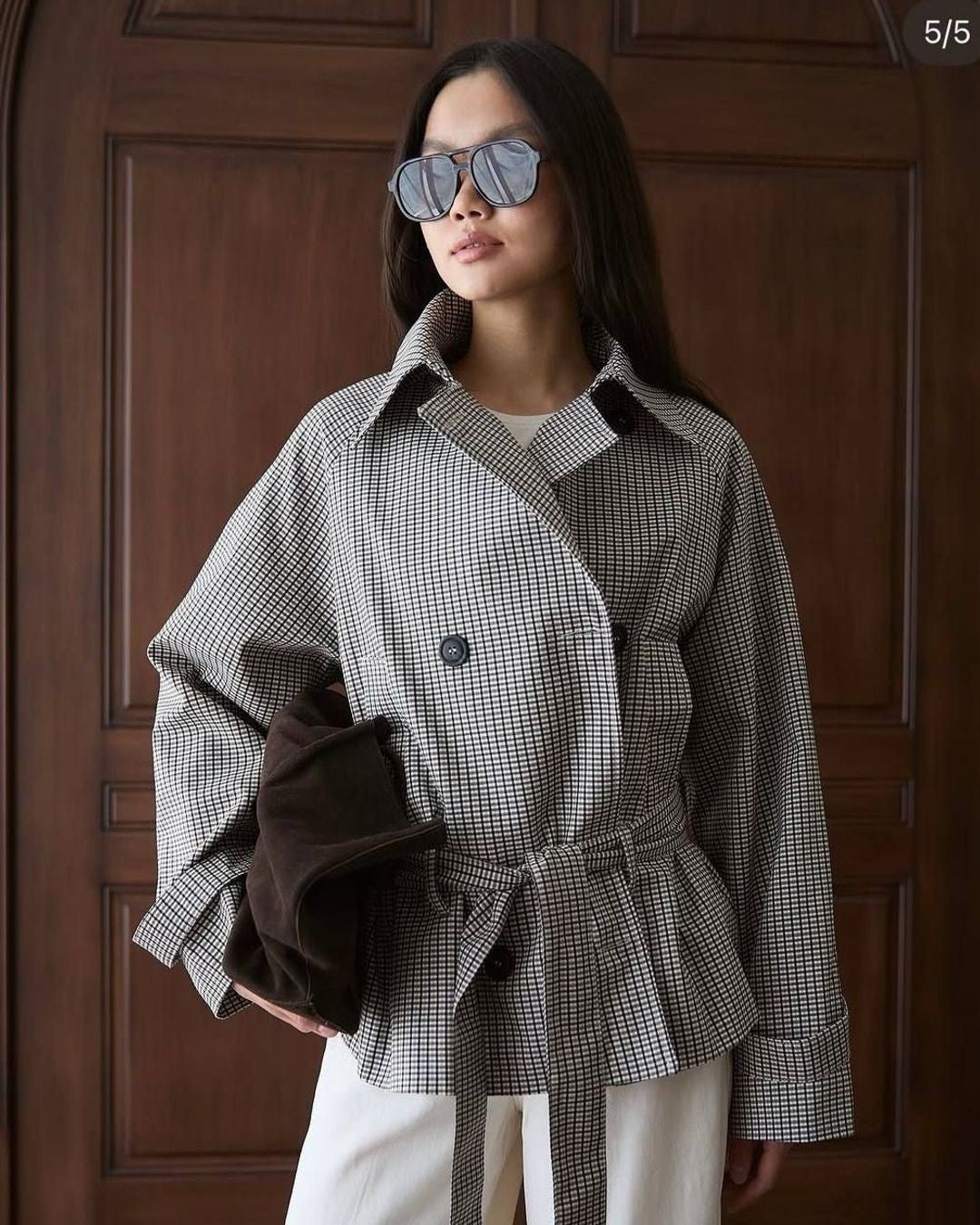 Kensington Check Blazer Jacket - Multi - front view