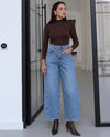 Light Wash Mom Jeans - Denim - front view
