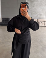 Modest Fall Set - Black - front view