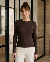 Must Have Basic Top - Brown - front view