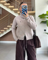 Must Have Fall Cardigan - Beige - front view