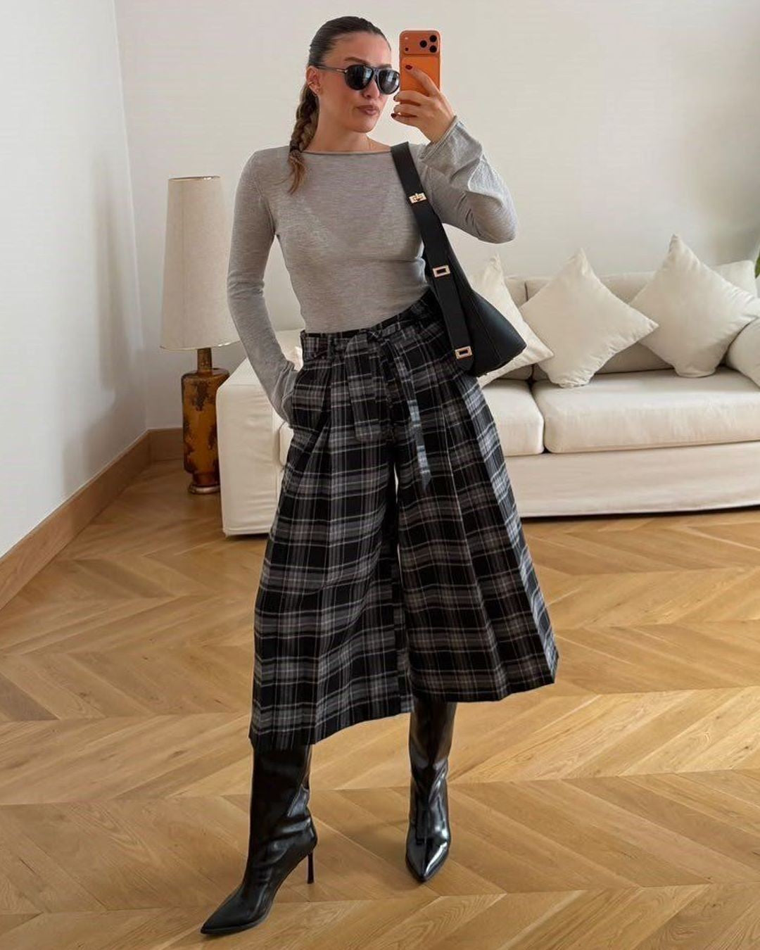 Pants + Belt - Black - front view