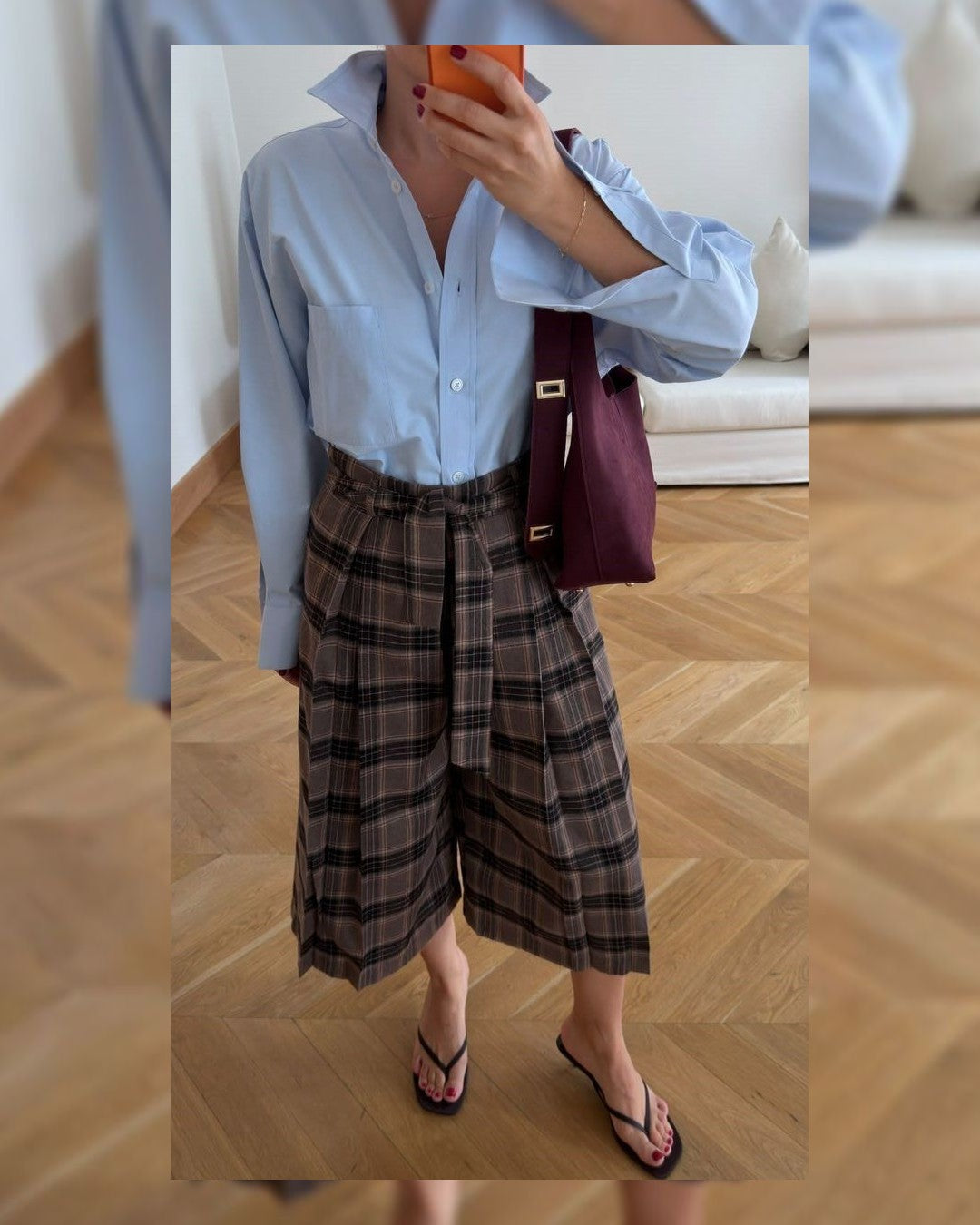 Pants + Belt - Brown - front view