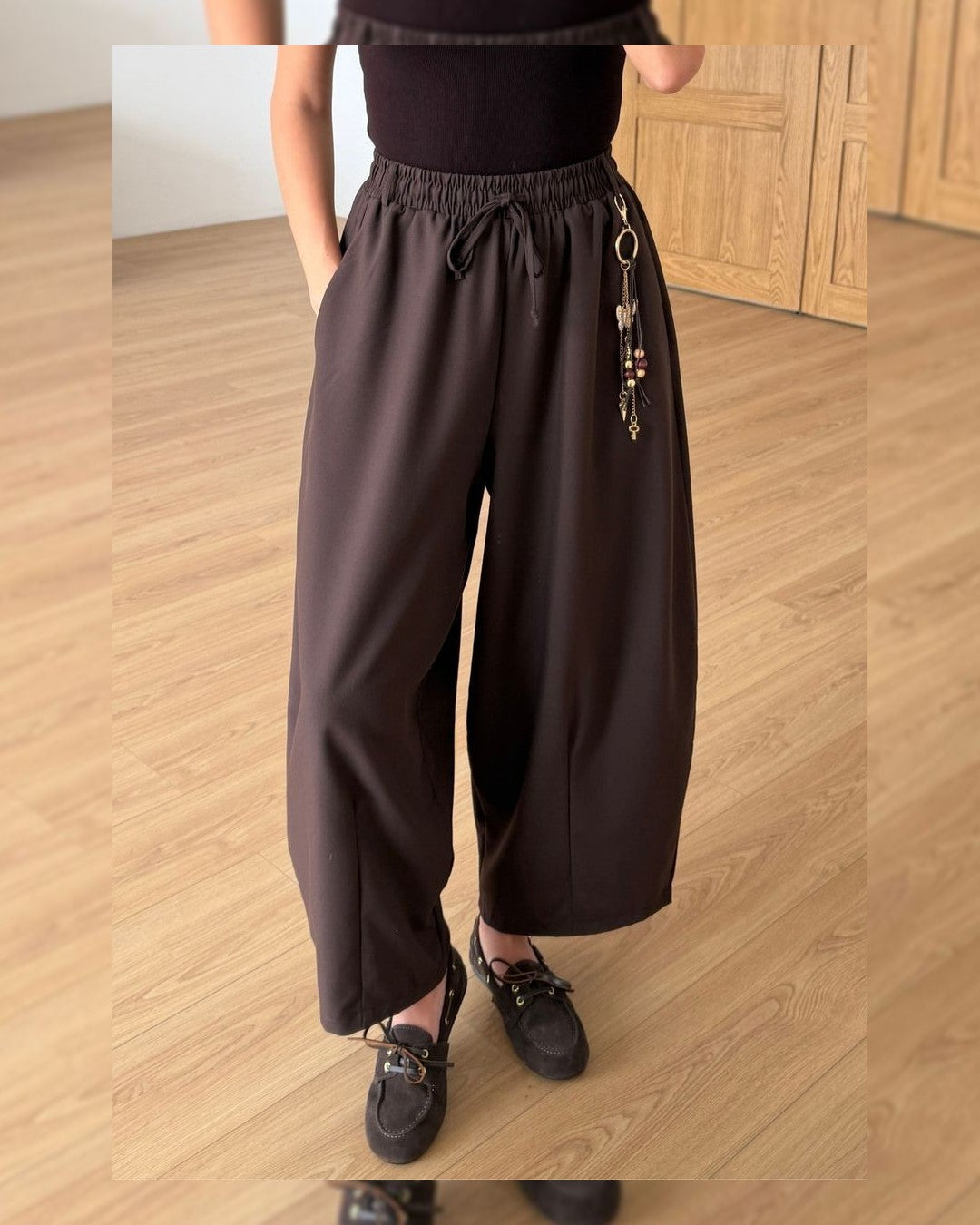 Pants - Brown - front view