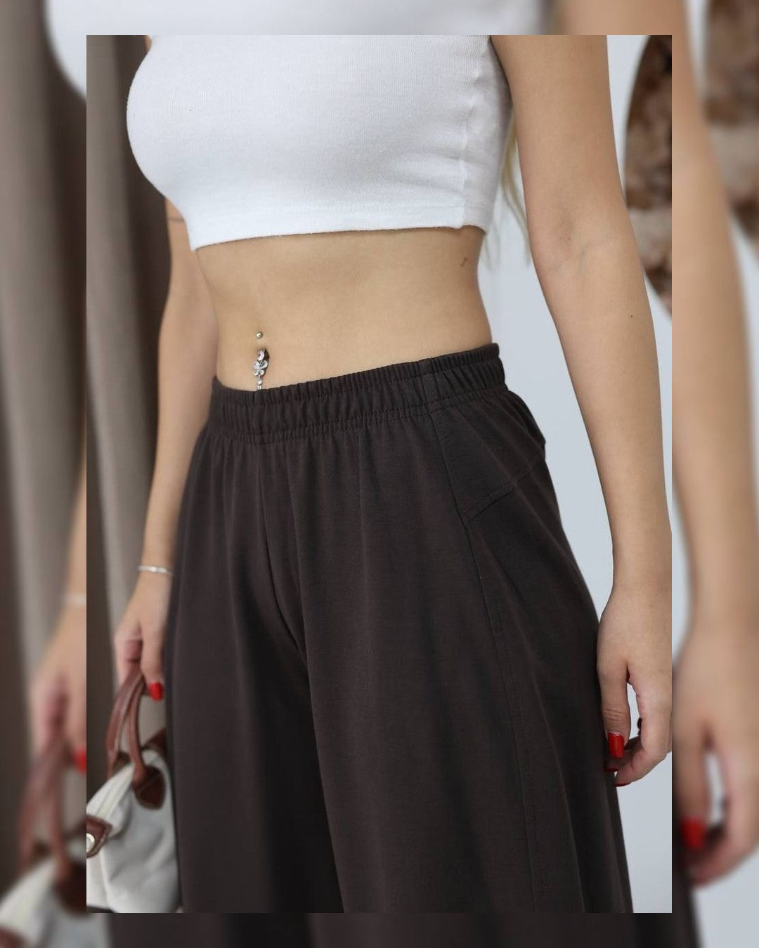 Pants - Brown - detail