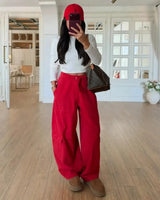 Pants - Red - front view