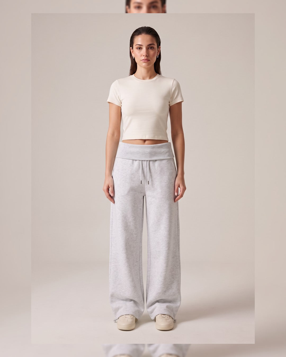 Pants - Grey - front view