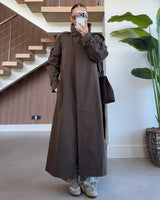 Perfect Fall Trenchcoat + Belt - Brown - front view