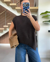 Perfect Sweater Vest - Brown - front view